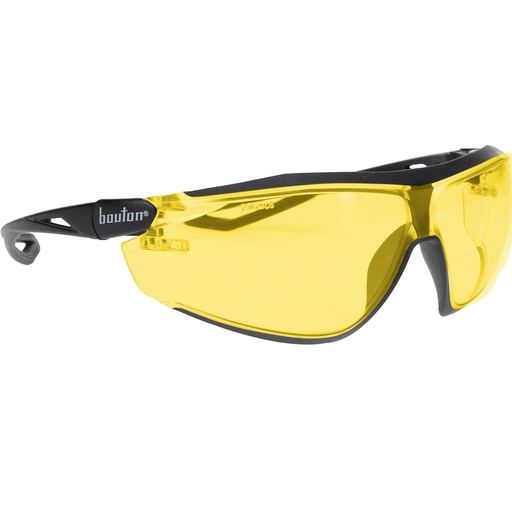 [EP-250-15-5529] ECO Series™ Bio-Based Full Frame Safety Glasses with Black Frame, Amber Lens and Anti-Scratch / FogLess® 3Sixty™ Coating