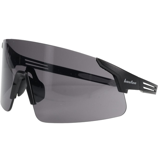 [EP-250-40-0521] Bouton® Optical Site Boss™ Enhanced Coverage Frameless Safety Glasses, with Black Temples and Gray FogLess® 3Sixty™ Lens Coating