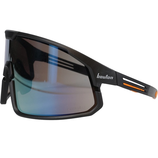 [EP-250-43-0004] Bouton® Optical Site Boss™ Enhanced Coverage Full Frame Safety Glasses, with Black Frame, Orange Mirror Plus PRO Lens, and Anti-Scratch Coating