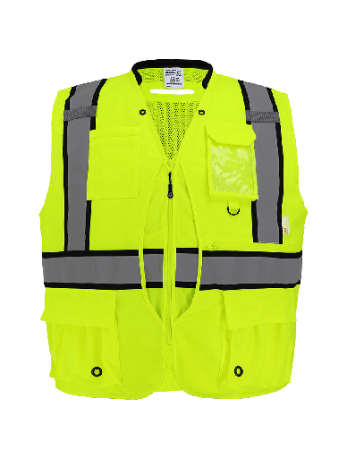 [SA-GLO-088] FrogWear® HV High-Visibility "Kitchen Sink" Premium Surveyors Safety Vest