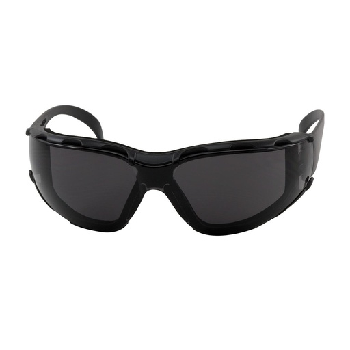 [EP-250-01-F021] Bouton® Optical Zenon Z12™ Foam Rimless Safety Glasses with Black Temple, Gray Lens, Foam Padding and Anti-Scratch / Anti-Fog Coating