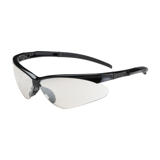 [EP-250-28-0000] Bouton® Optical Adversary™ Semi-Rimless Safety Glasses with Black Frame, Clear Lens and Anti-Scratch Coating