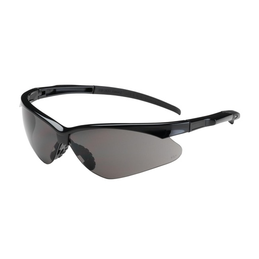 [EP-250-28-0001] Bouton® Optical Adversary™ Semi-Rimless Safety Glasses with Black Frame, Gray Lens and Anti-Scratch Coating