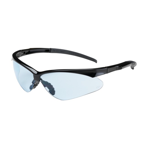 [EP-250-28-0003] Bouton® Optical Adversary™ Semi-Rimless Safety Glasses with Black Frame, Light Blue Lens and Anti-Scratch Coating