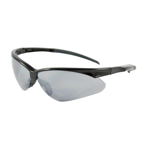 [EP-250-28-0006] Bouton® Optical Adversary™ Semi-Rimless Safety Glasses with Black Frame, Silver Mirror Lens and Anti-Scratch Coating