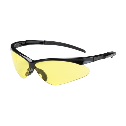 [EP-250-28-0009] Bouton® Optical Adversary™ Semi-Rimless Safety Glasses with Black Frame, Amber Lens and Anti-Scratch Coating