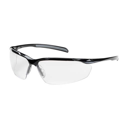 [EP-250-33-0010] Bouton® Optical Commander™ Semi-Rimless Safety Glasses with Gloss Black Frame, Clear Lens and Anti-Scratch / Anti-Reflective Coating