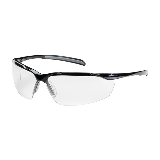 [EP-250-33-0020] Bouton® Optical Commander™ Semi-Rimless Safety Glasses with Gloss Black Frame, Clear Lens and Anti-Scratch / Anti-Fog Coating
