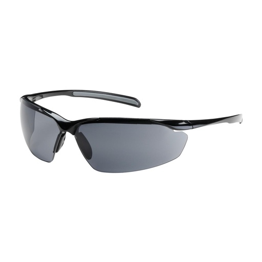 [EP-250-33-0021] Bouton® Optical Commander™ Semi-Rimless Safety Glasses with Gloss Black Frame, Gray Lens and Anti-Scratch / Anti-Fog Coating