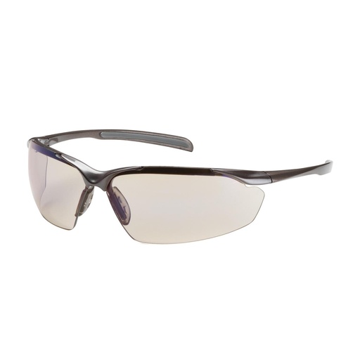 [EP-250-33-1226] Bouton® Optical Commander™ Semi-Rimless Safety Glasses with Gloss Bronze Frame, I/O Blue Lens and Anti-Scratch / Anti-Fog Coating