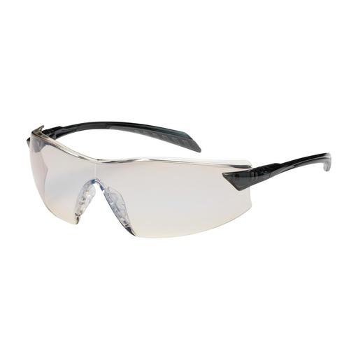 [EP-250-45-0226] Bouton® Optical Radar™ Rimless Safety Glasses with Gray Temple, I/O Blue Lens and Anti-Scratch / Anti-Fog Coating