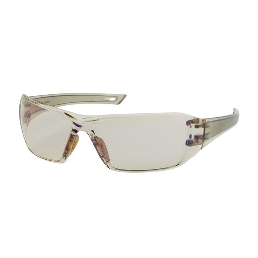 [EP-250-46-0226] Bouton® Optical Captain™ Rimless Safety Glasses with Clear Temple, I/O Blue Lens and Anti-Scratch / Anti-Fog Coating