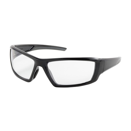 [EP-250-47-0020] Bouton® Optical Sunburst™ Full Frame Safety Glasses with Black Frame, Clear Lens and Anti-Scratch / Anti-Fog Coating