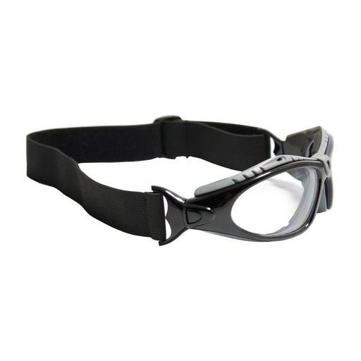 [EP-250-50-0420] Bouton® Optical Fuselage™ Full Frame Safety Glasses with Black Frame, Foam Padding, Clear Lens and Anti-Scratch / Anti-Fog Coating