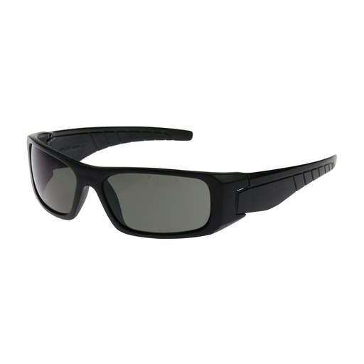 [EP-250-53-0021] Bouton® Optical Squadron™ Full Frame Safety Glasses with Black Frame, Gray Lens and Anti-Scratch / Anti-Fog Coating