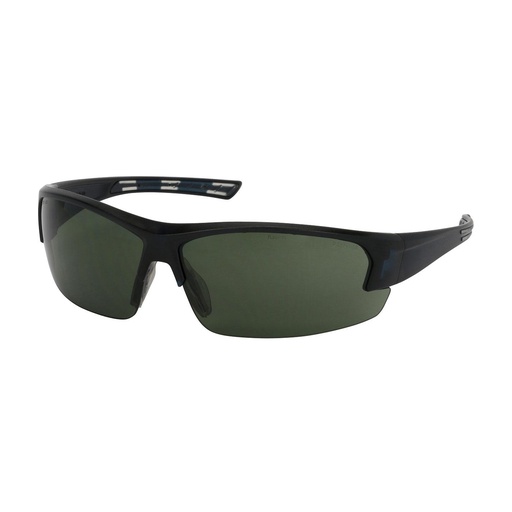[EP-250-59-0521] Bouton® Optical Xtricate™ Semi-Rimless Safety Glasses with Dark Blue Frame, Green Lens and FogLess® 3Sixty™ Coating