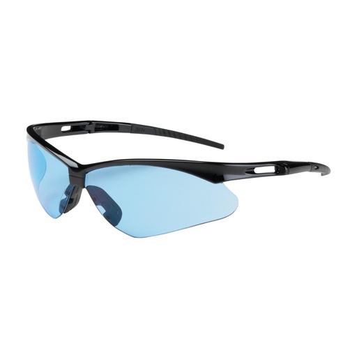 [EP-250-AN-10113] Bouton® Optical Anser™ Semi-Rimless Safety Glasses with Black Frame, Light Blue Lens and Anti-Scratch Coating