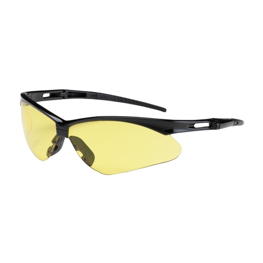 [EP-250-AN-10120] Bouton® Optical Anser™ Semi-Rimless Safety Glasses with Black Frame, Amber Lens and Anti-Scratch Coating