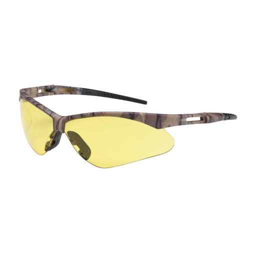 [EP-250-AN-10122] Bouton® Optical Anser™ Semi-Rimless Safety Glasses with Camouflage Frame, Amber Lens and Anti-Scratch Coating