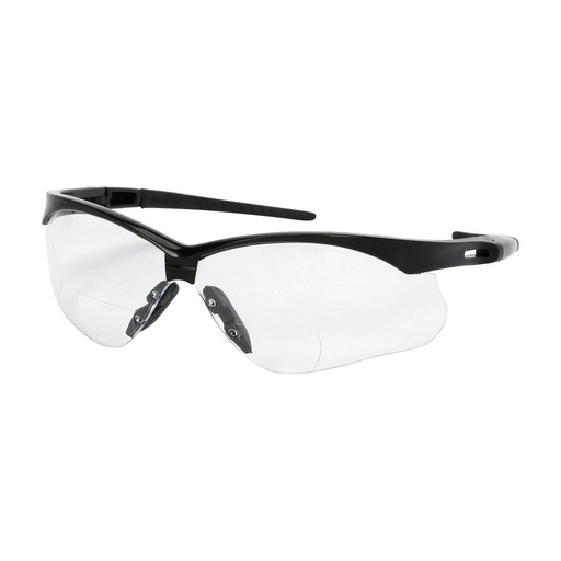 [EP-250-AN-11120] Bouton® Optical Anser™ Semi-Rimless Safety Readers with Black Frame, Clear Lens and Anti-Scratch / Anti-Fog Coating - +2.00 Diopter