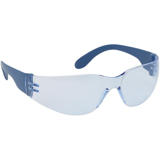 [EP-250-01-D053] Bouton® Optical Zenon Z12™ Rimless Safety Glasses with Blue Metal Detectable Temple, Light Blue Lens and Anti-Scratch / Anti-Fog Coating