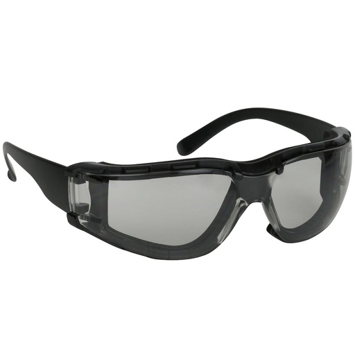 [EP-250-00-F051] Bouton® Optical Zenon Z11sm™ Foam Rimless Safety Glasses with Black Temple, Light Gray Lens, Foam Padding and Anti-Scratch / Anti-Fog Coating