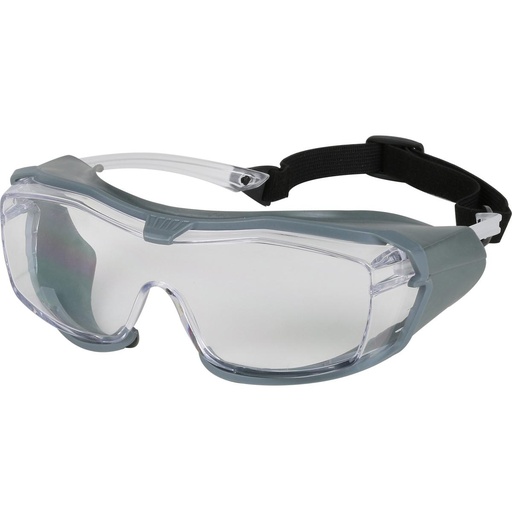 [EP-250-96-1520] Bouton® Optical OverSeal™ OTG Safety Glasses with Rubber Gasket, Headband, Clear Lens and Fogless® 3Sixty™ Coating