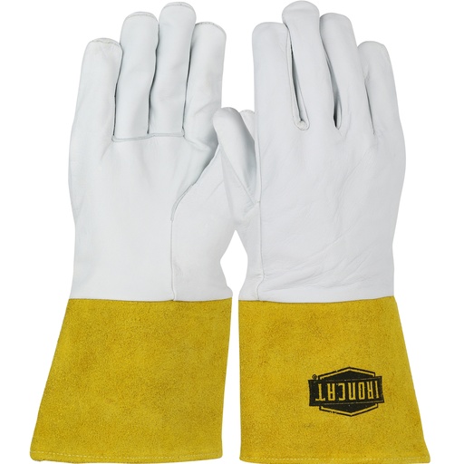 [A-24C] Ironcat® Premium Top Grain Kidskin Leather TIG Welder's Glove with Kevlar® Stitching - Gauntlet Cuff